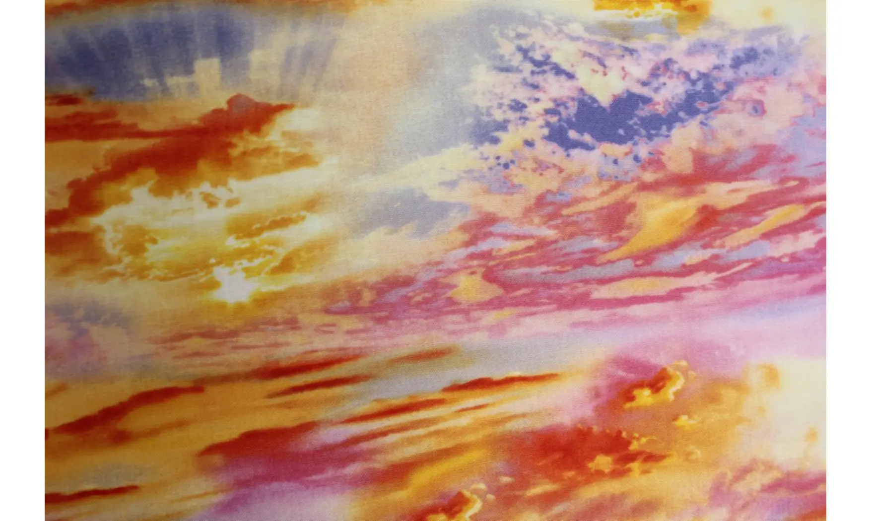 Tissu nuages soleil couchant