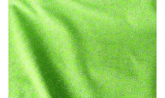 Tissu vert volutes