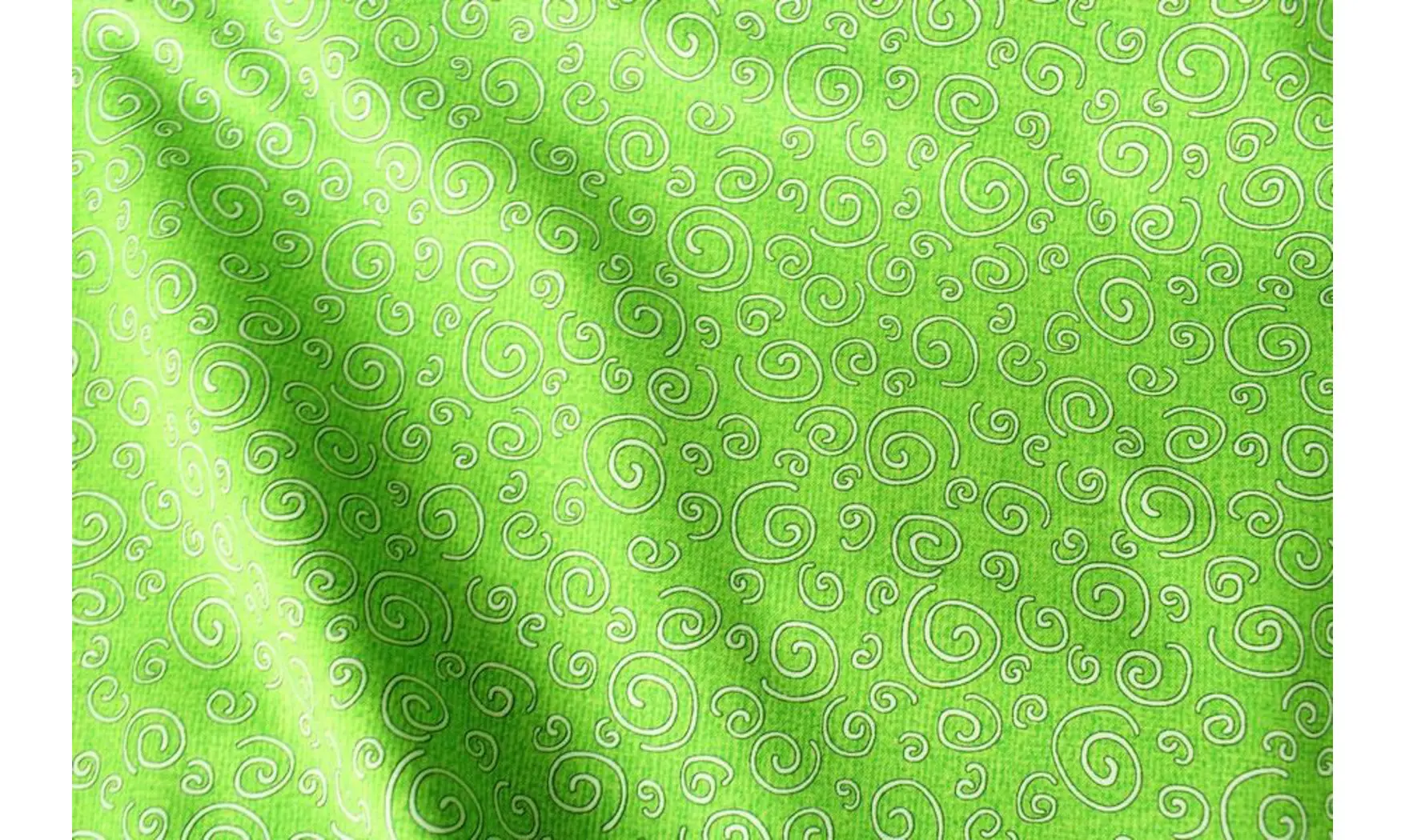 Tissu vert volutes