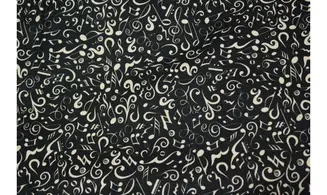 Tissu notes et signes de musique