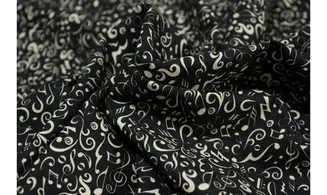 Tissu notes et signes de musique