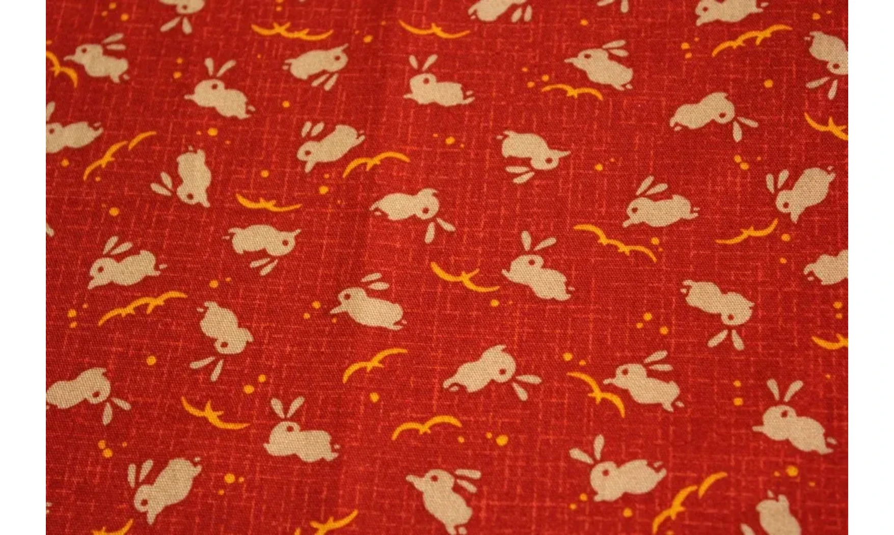 Tissu japonais Kurenai lapins