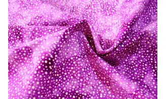Batik violet pointillisme blanc