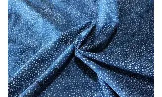 Batik pointillisme indigo