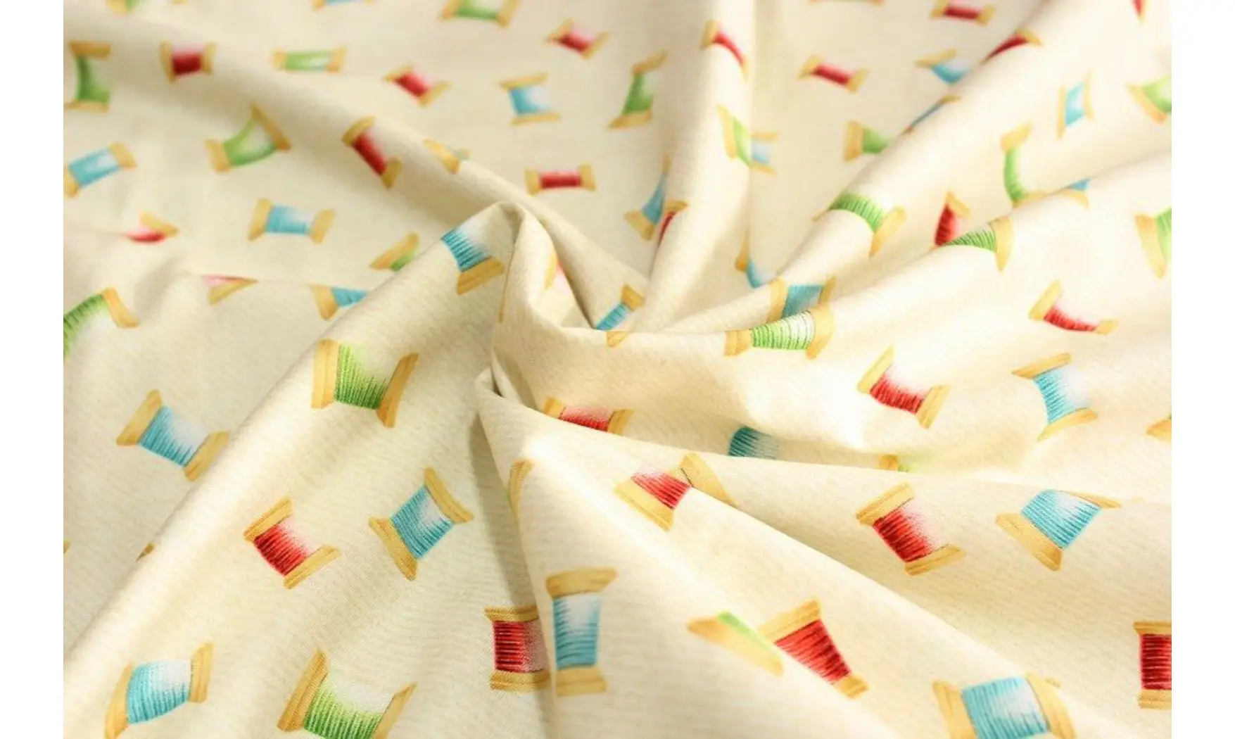 Tissu bobines rouge vert bleu