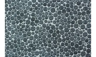 Tissu noir blanc ronds modernes