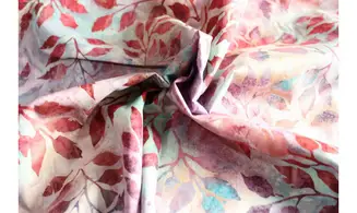 Batik tons violets feuillages