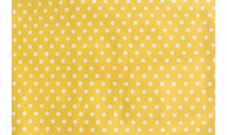 Tissu jaune pois blancs
