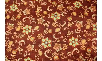 Tissu marron fleurs graphiques
