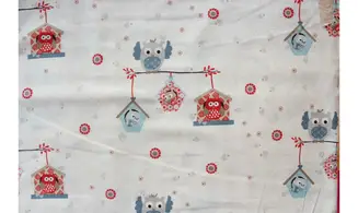 Tissu gris hiboux nichoirs