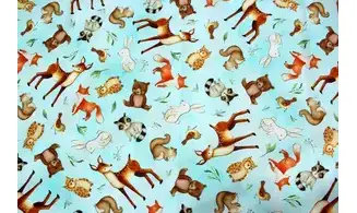 Tissu animaux de la forêt