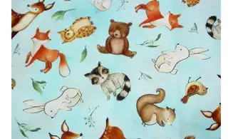 Tissu animaux de la forêt