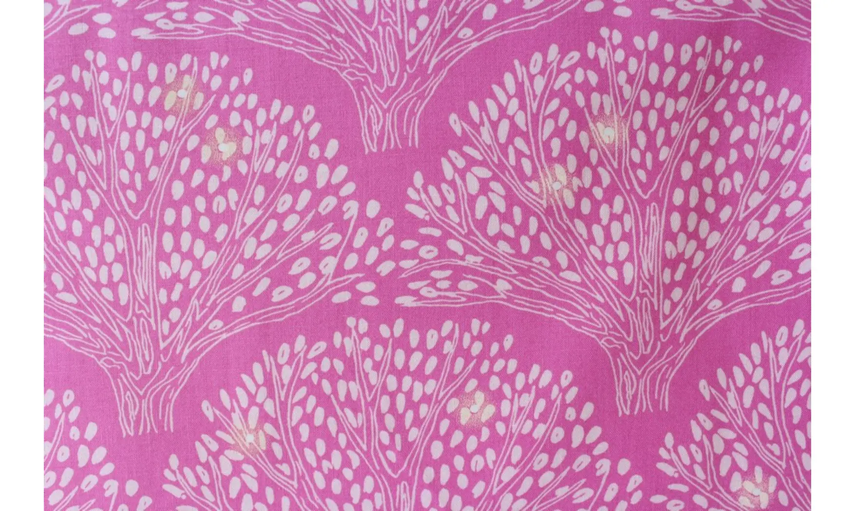 Tissu rose forêt arbres blancs lucioles
