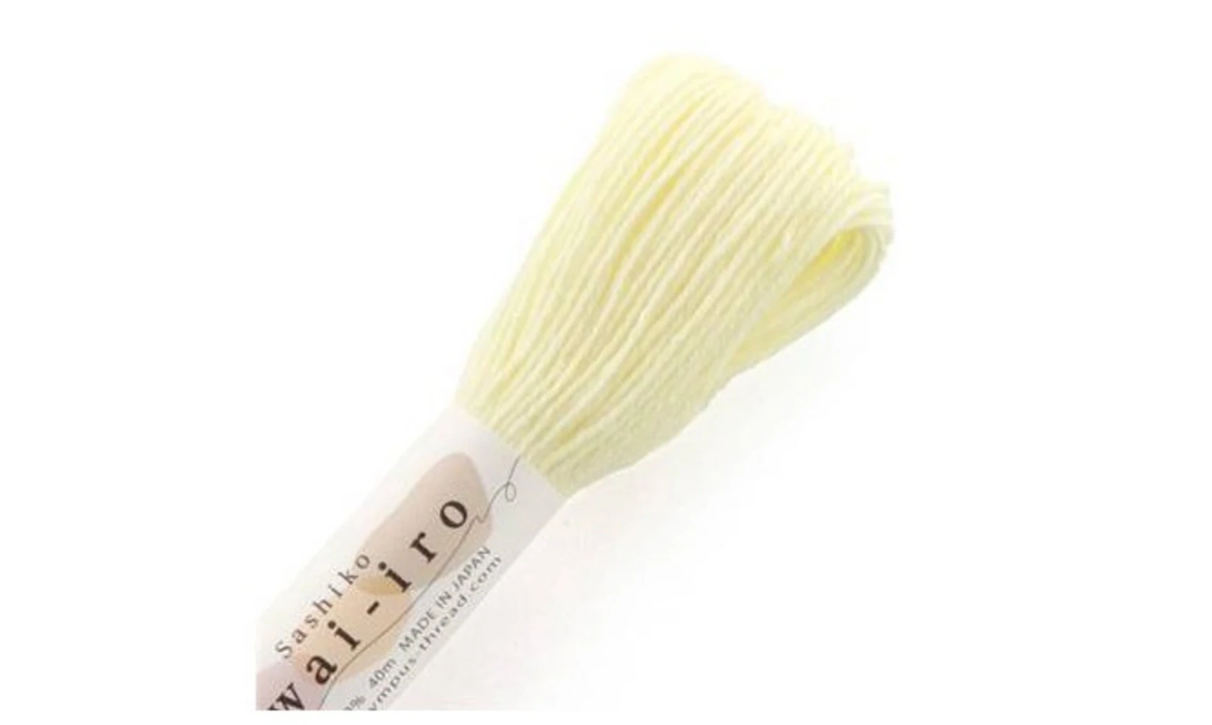 Fil Sashiko pastel citron 40m