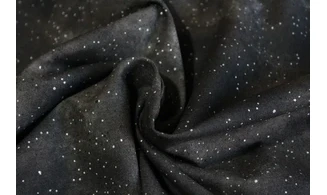 Tissu Hue noir argent