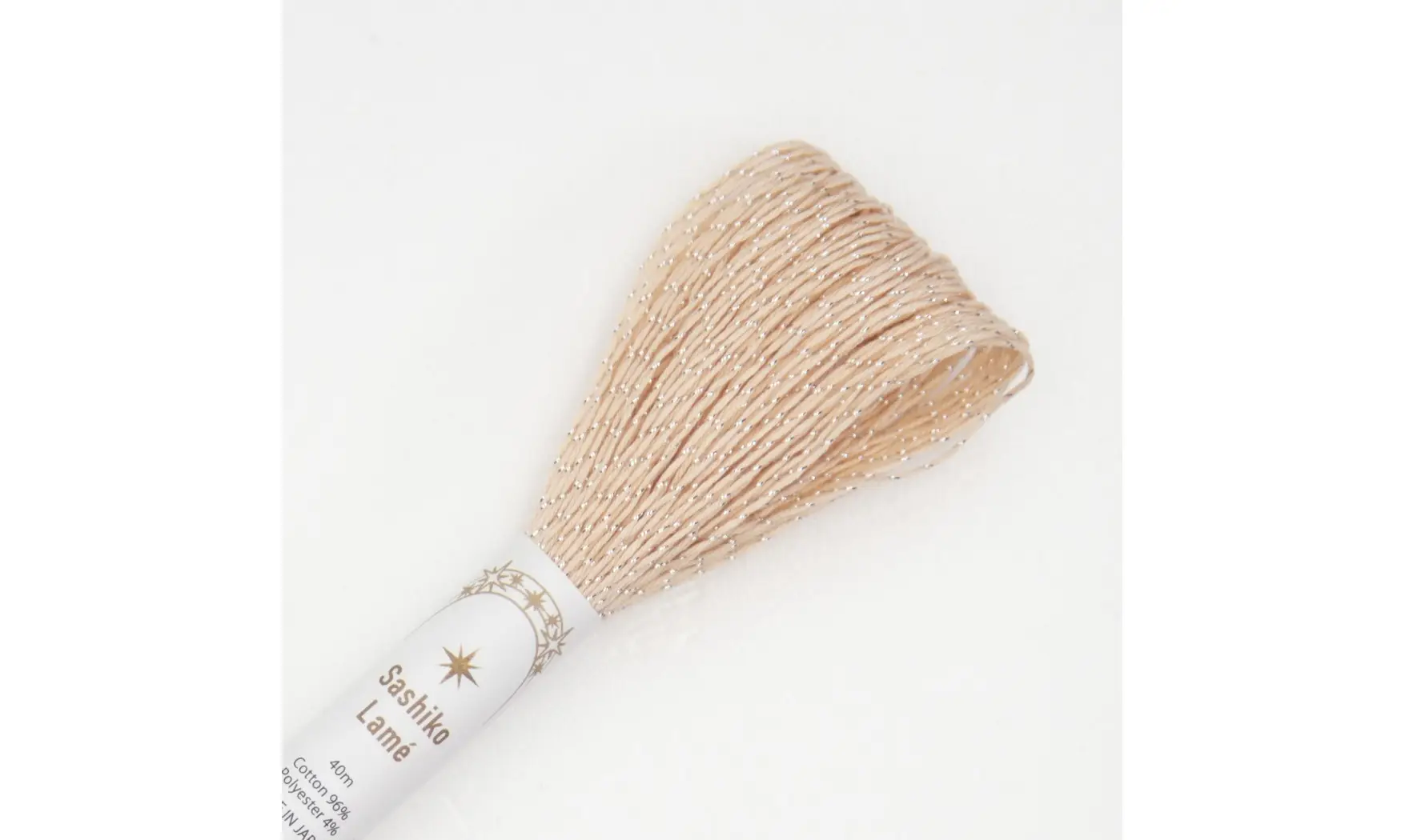 Fil Sashiko corail lamé 40m