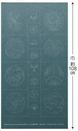 Panneau Sashiko Tsugumi gris