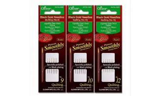 Aiguilles à quilter noir doré