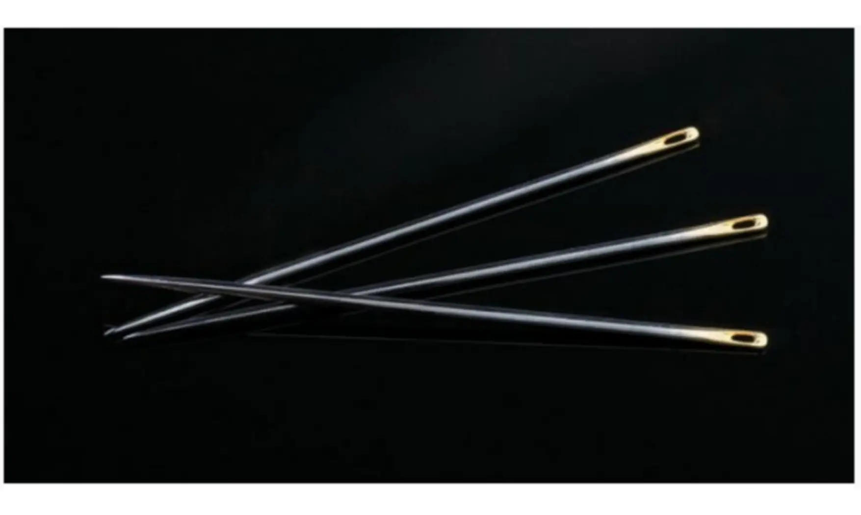 Aiguilles à quilter noir doré