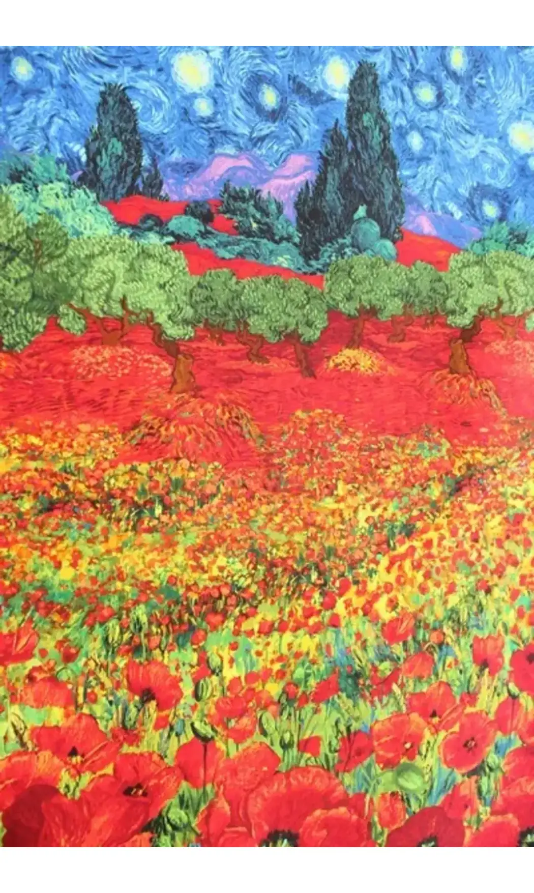 Panneau Champs de coquelicots