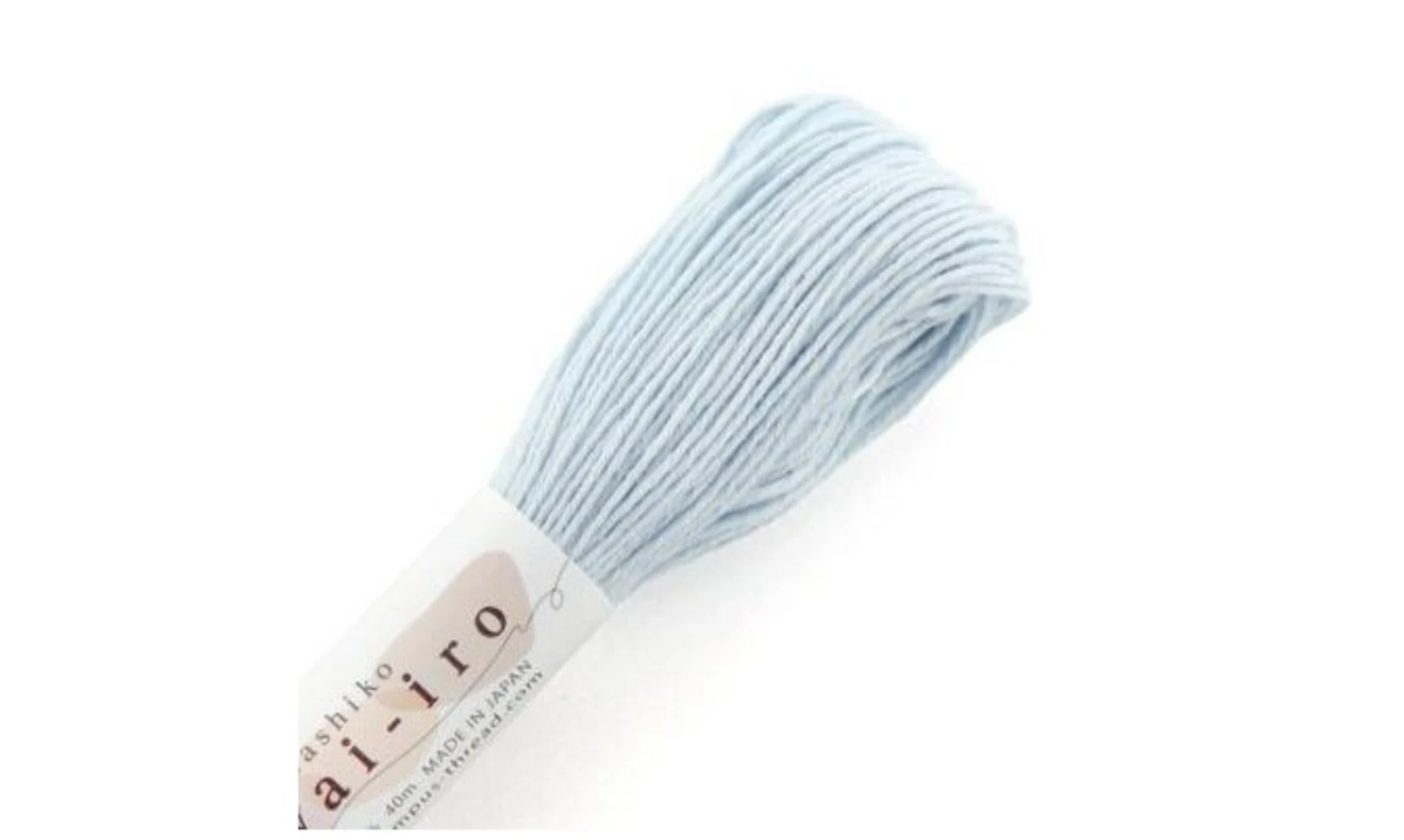 Fil Sashiko pastel bleu pale 40m