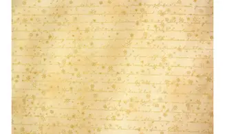 Tissu écritures dorées