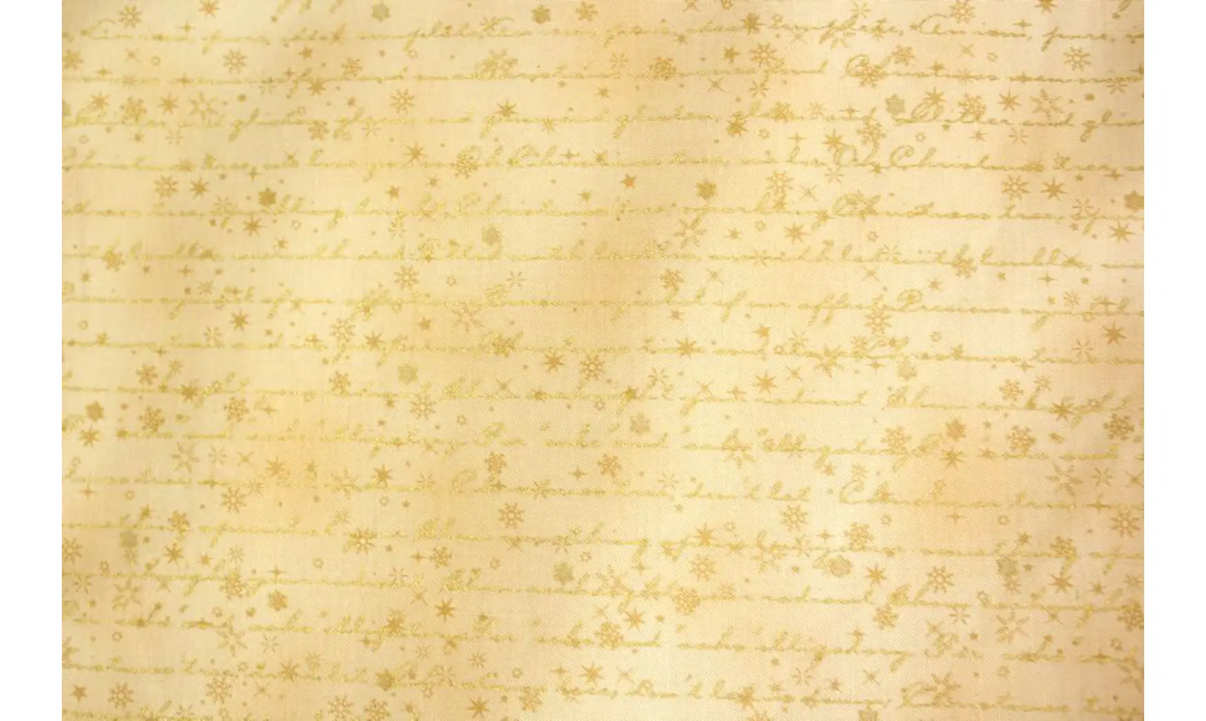 Tissu écritures dorées