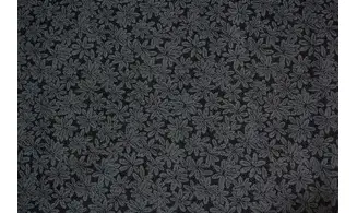 Tissu noir feuillages