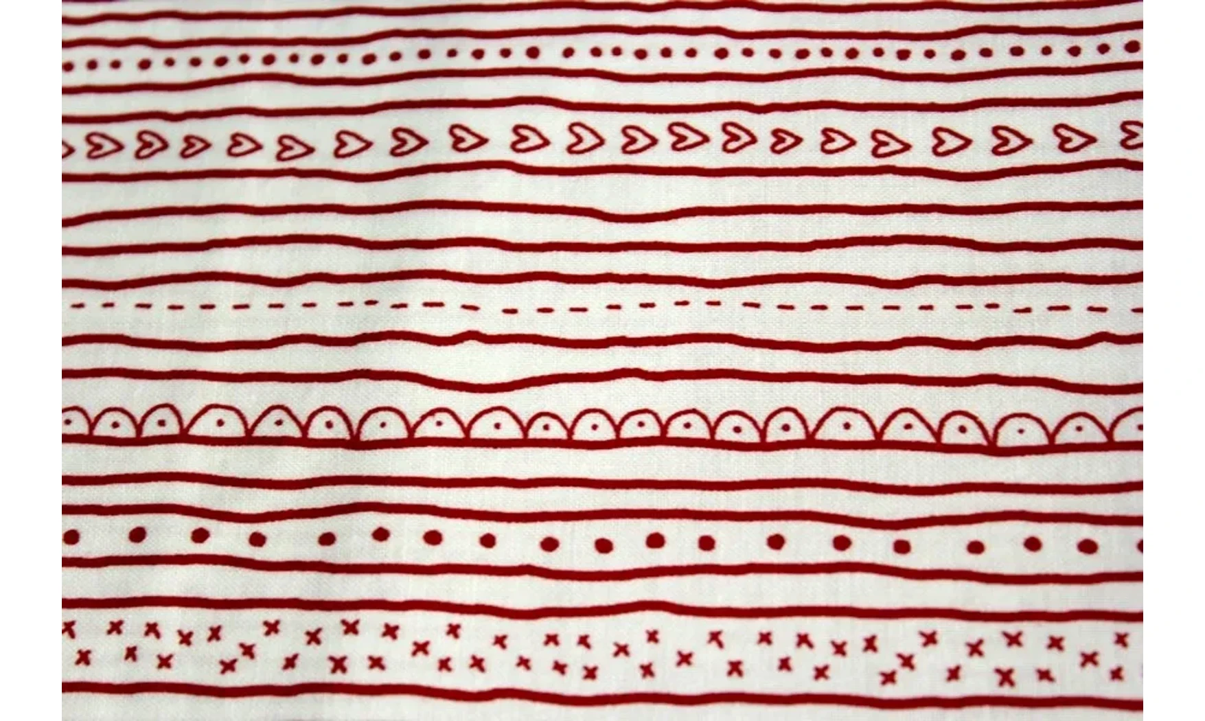 Tissu Rouge et Blanc Henry Glass