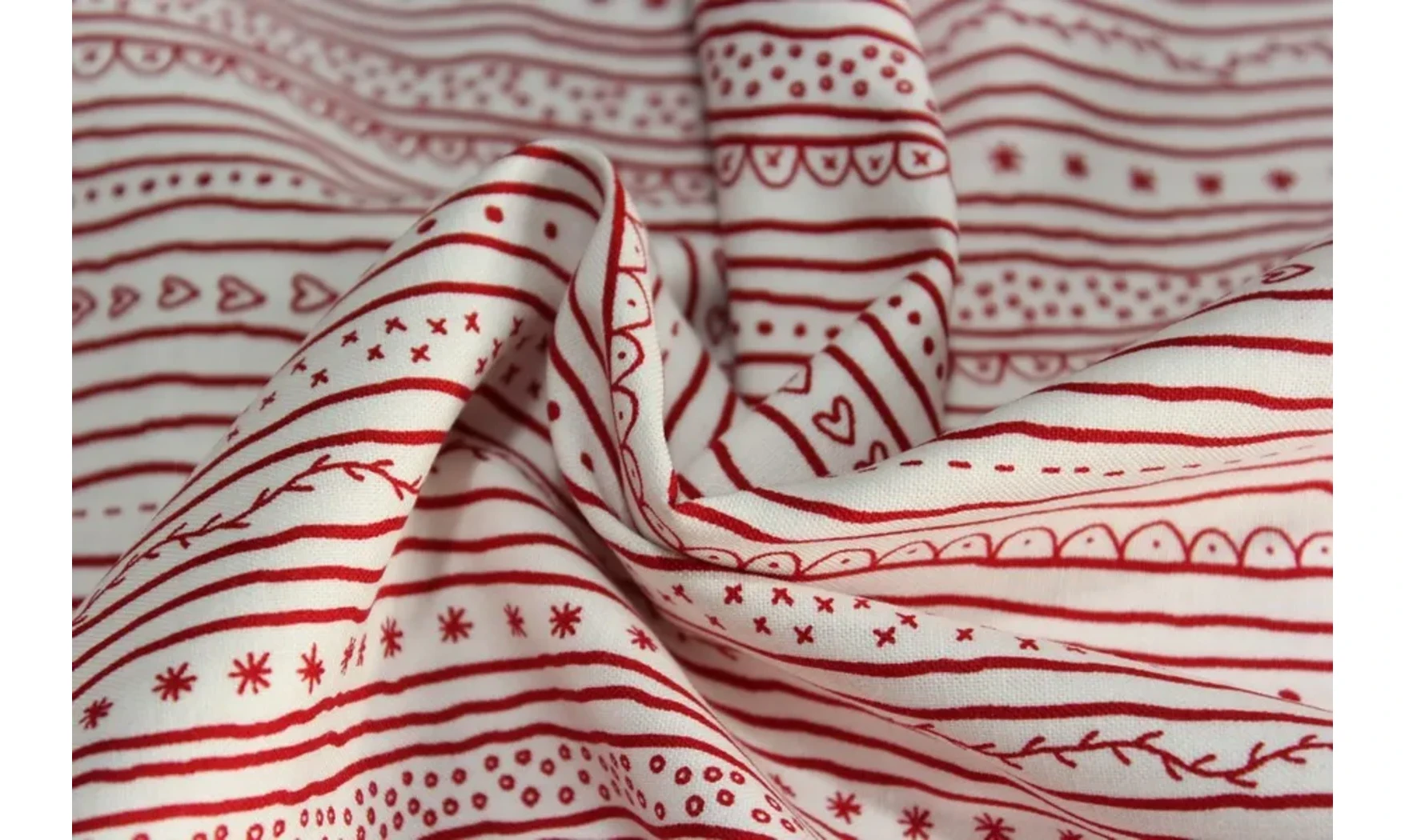 Tissu Rouge et Blanc Henry Glass