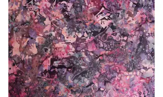 Batik design violet rose saumon