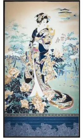 Panneau de la Geïsha bleue