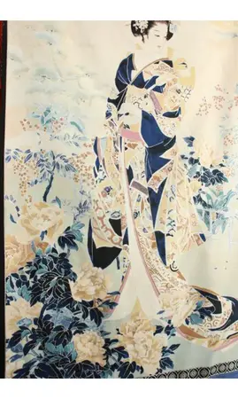 Panneau de la Geïsha bleue