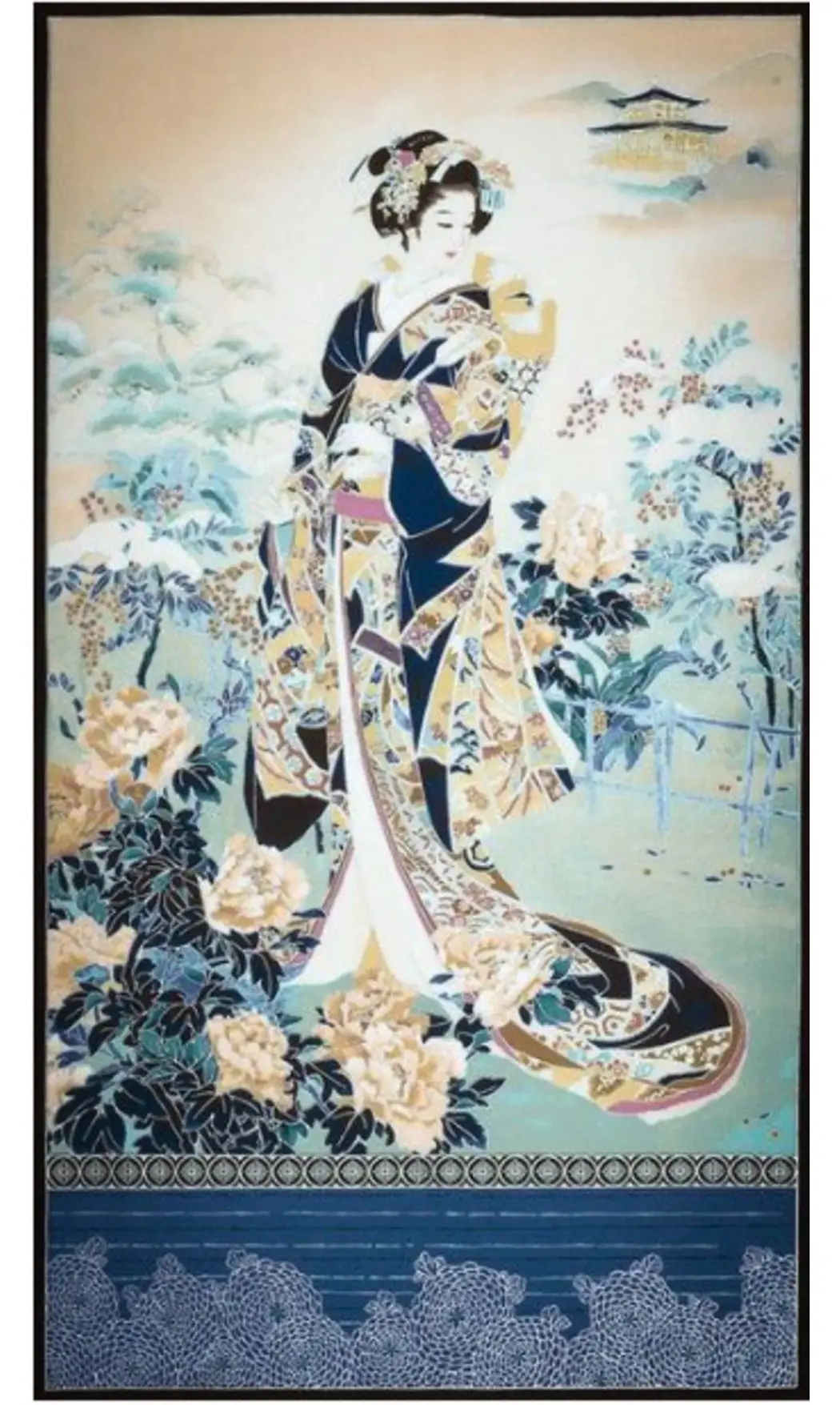 Panneau de la Geïsha bleue