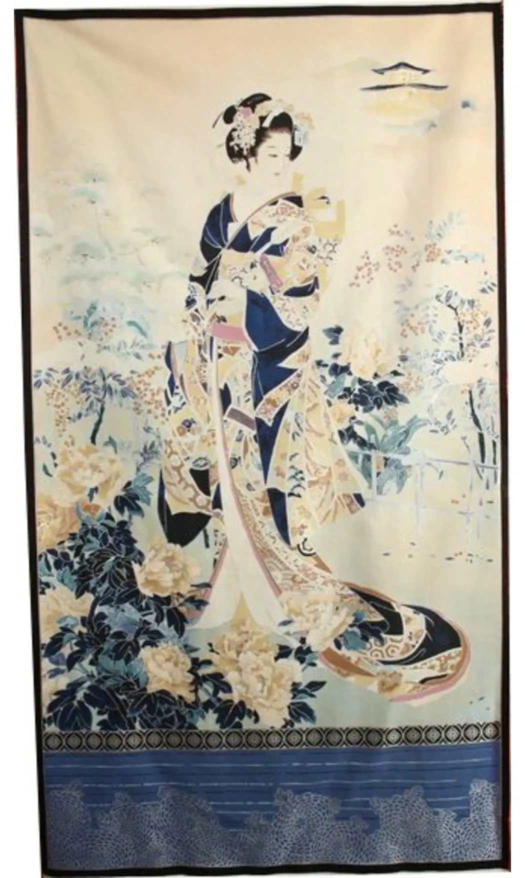 Panneau de la Geïsha bleue