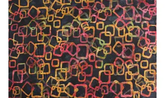 Batik noir carrés en mouvement