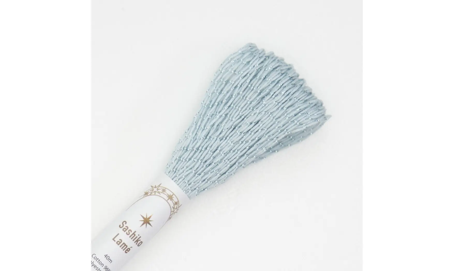 Fil Sashiko bleu lamé 40m