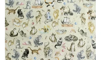 Tissu pattes et moustaches