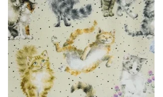 Tissu pattes et moustaches