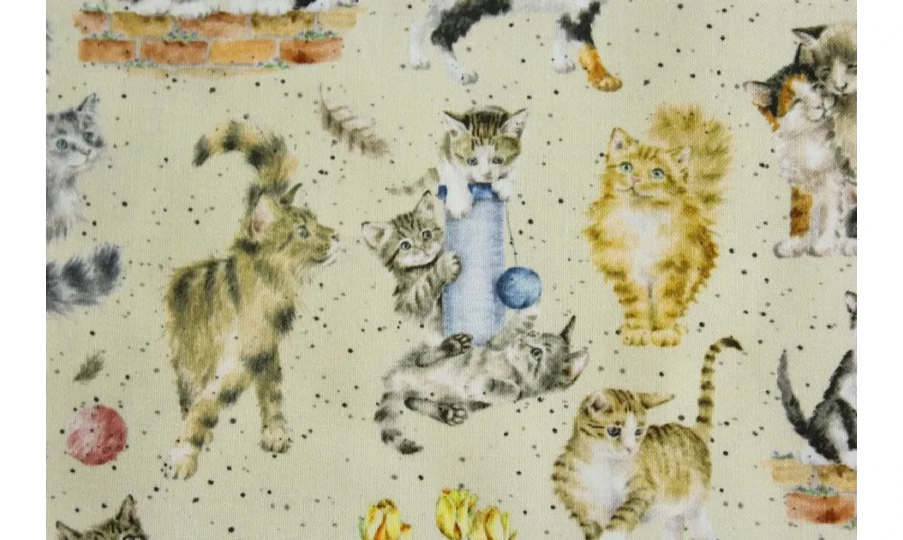 Tissu pattes et moustaches