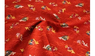 Tissu japonais Kurenai poissons