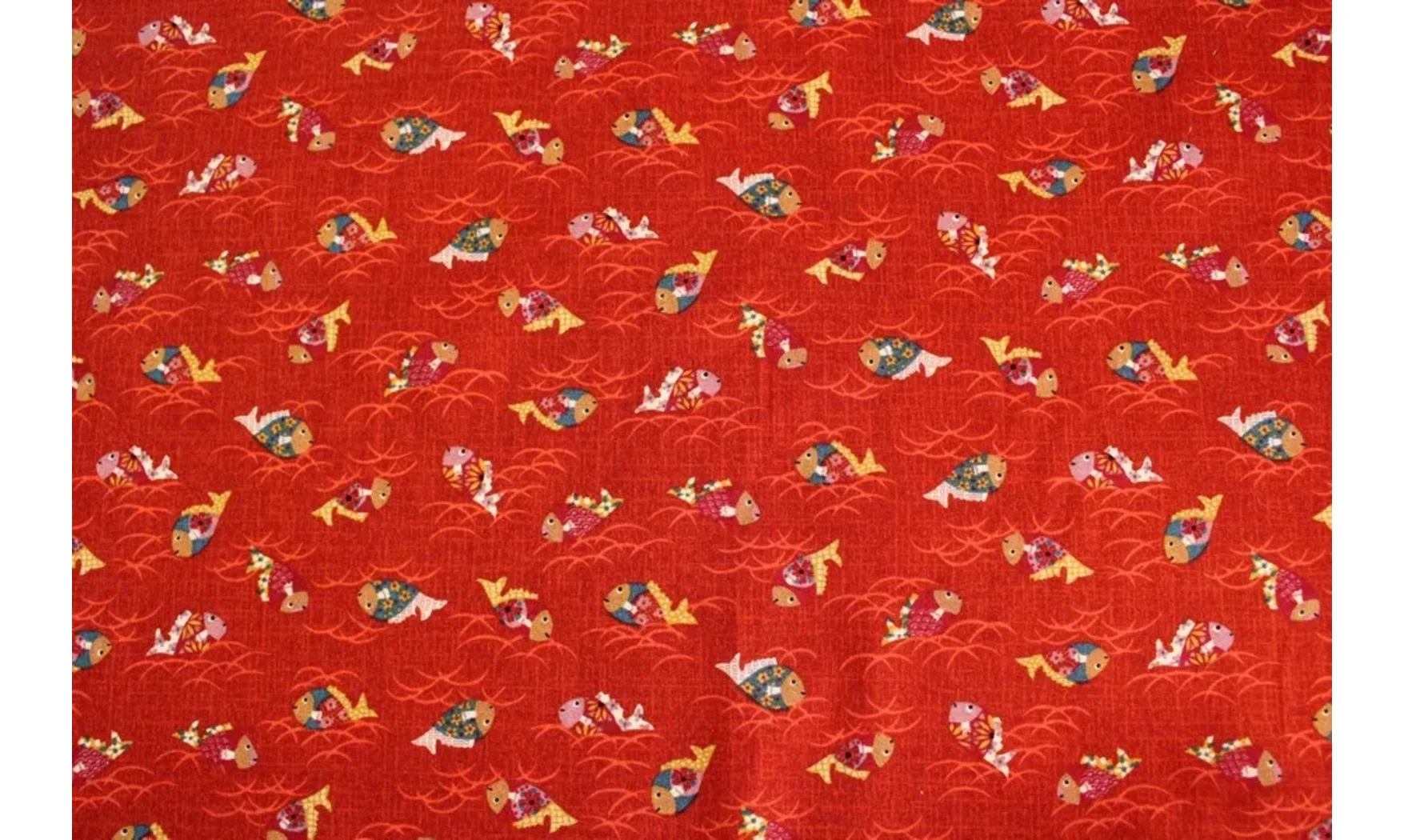 Tissu japonais Kurenai poissons