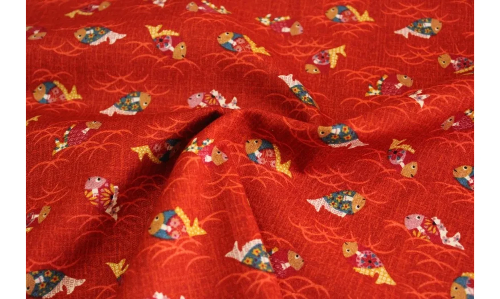 Tissu japonais Kurenai poissons