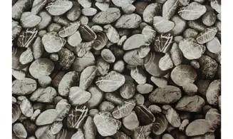 Tissu galets gris marron