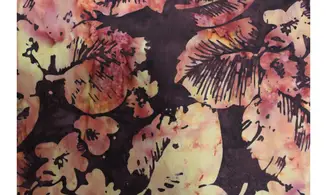 Batik bordeaux grandes feuilles