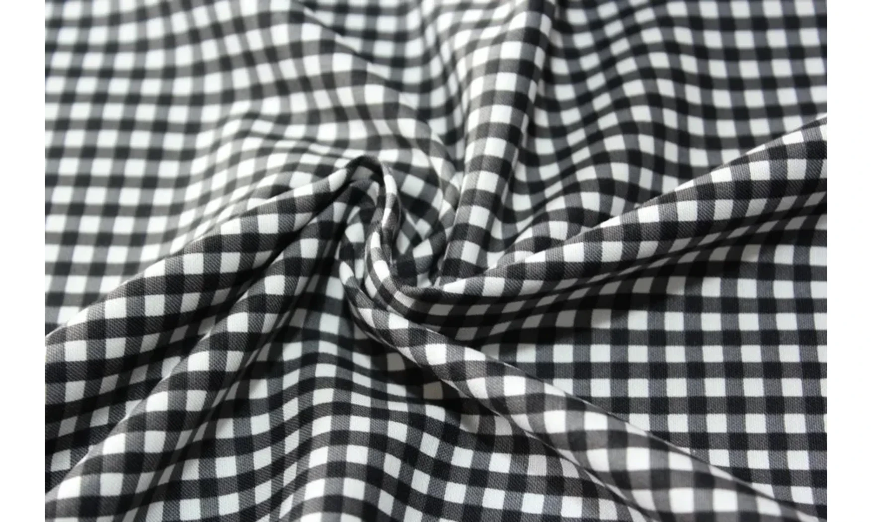 Tissu carreaux noir et blanc