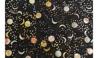 Batik noir lunes et étoiles