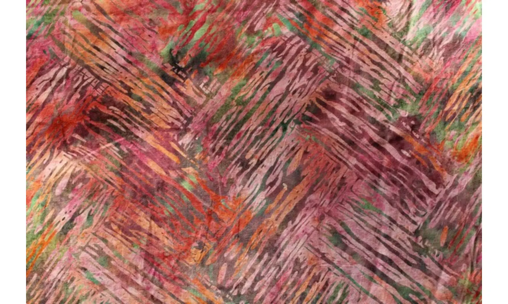 Batik rose vert orange griffes