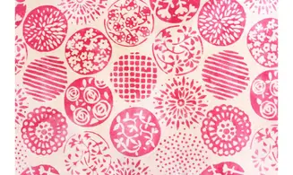 Batik tribal fuschia et blanc cassé