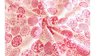Batik tribal fuschia et blanc cassé